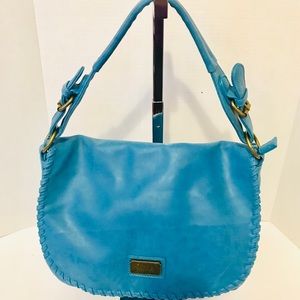 Hayden Harnett Teal Blue vegan leather bag